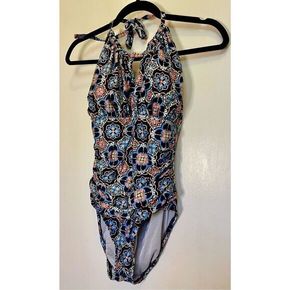La Blanca High Neck Keyhole One Piece swimsuit size M - Picture 4 of 13